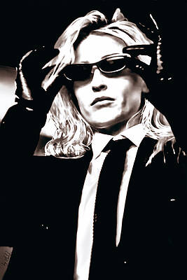 Dramatic Digital Art - Two Faced, Linkin Park BW by Gradify Creations