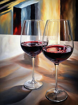 Two Glasses of Rioja 2 by Ursula Abresch