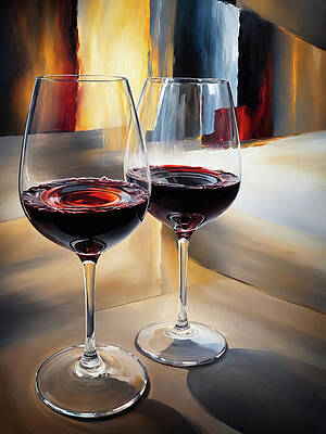 Two Glasses of Rioja 1 by Ursula Abresch