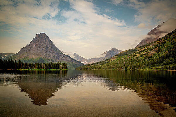 Serene Mountain Lake Reflection Wall Art