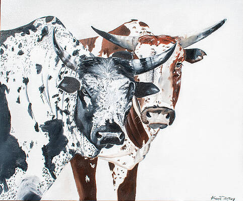 Wall Art featuring the painting Two Of A Kind by Kowie Theron