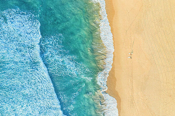 Wave Wall Art featuring the photograph Two Surfers by Monamifoto