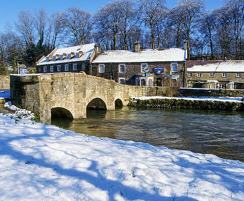 British Photograph - UK, Cotswolds, Bibury In Snow by Seeables Visual Arts