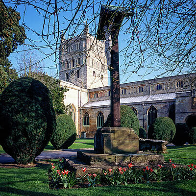 Historic Abbey in Bloom Wall Art