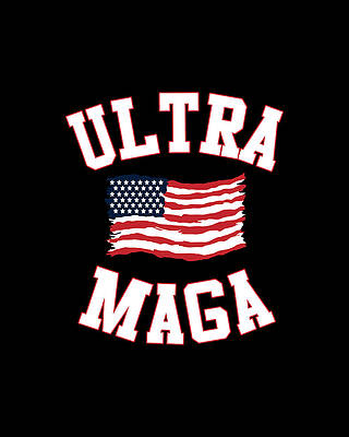 Blue Wall Art featuring the digital art Ultra MAGA by Flippin Sweet Gear