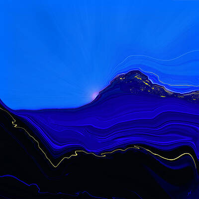 Wall Art featuring the digital art Ultramarine by Gina Harrison