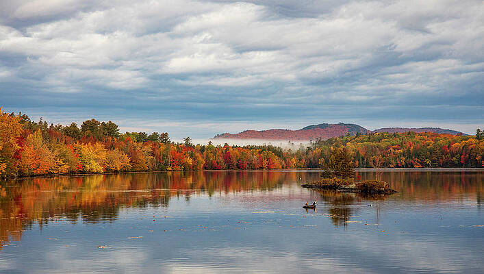 Wall Art featuring the photograph Umbagog Lake In Fall by Dan Sproul