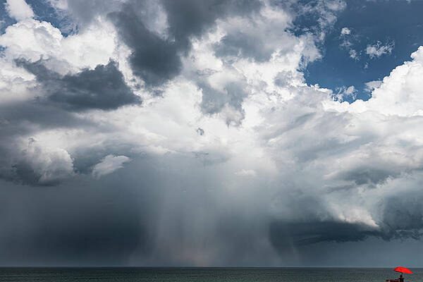 Moody Photograph - Umbrella by David Fountain