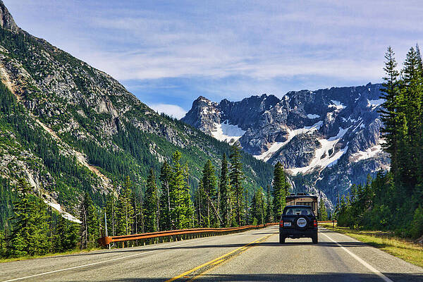 Wall Art featuring the photograph Summer Drive Through North Cascades National Park, Washington by Tatiana Travelways