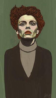 Bold Expression on Green Background Wall Art
