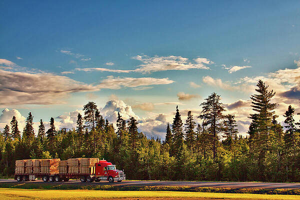 Transportation Wall Art featuring the photograph Under The Big Canadian Sky by Tatiana Travelways