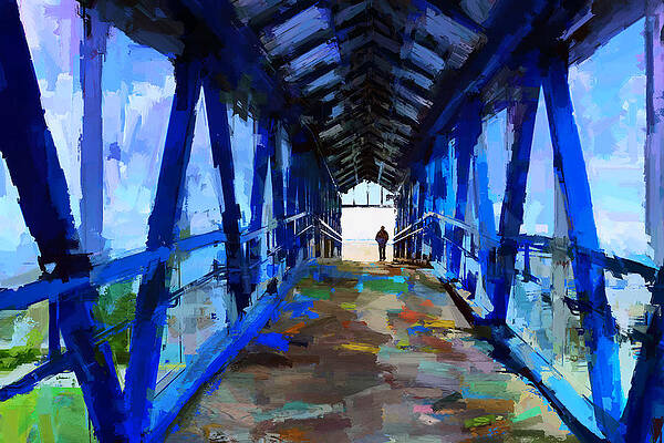 Natural Photograph - Under The Blue Bridge by Tatiana Travelways