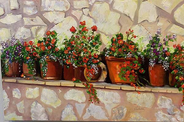 Red Painting - Under The Tuscan Sun by Juliette Becker