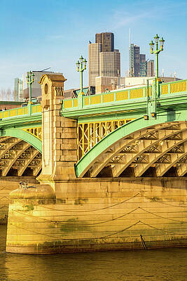 Modern Wall Art featuring the photograph Underneath Southwark Bridge In London by Steven Heap