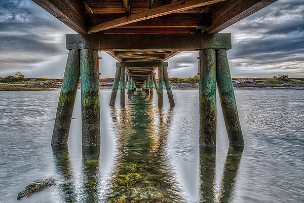 Maine Wall Art featuring the photograph Underneath The Bridge by Penny Polakoff