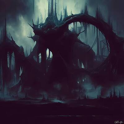 Fantasy Wall Art featuring the digital art Underworld #2 by Colin Hardman