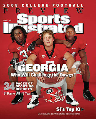 Georgia Football Stars on Sports Illustrated Photograph