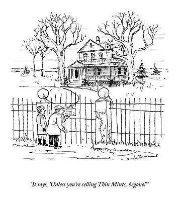 House Drawing - Unless You're Selling Thin Mints by Nick Downes