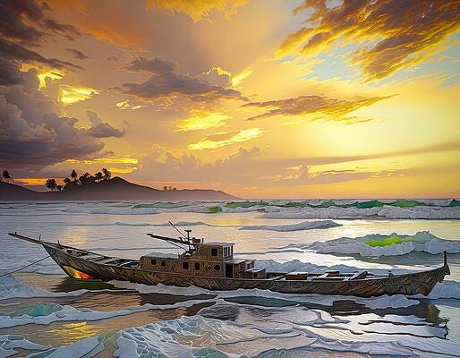 Landscape Wall Art featuring the digital art Unplanned Obsolescence by Eris And AI