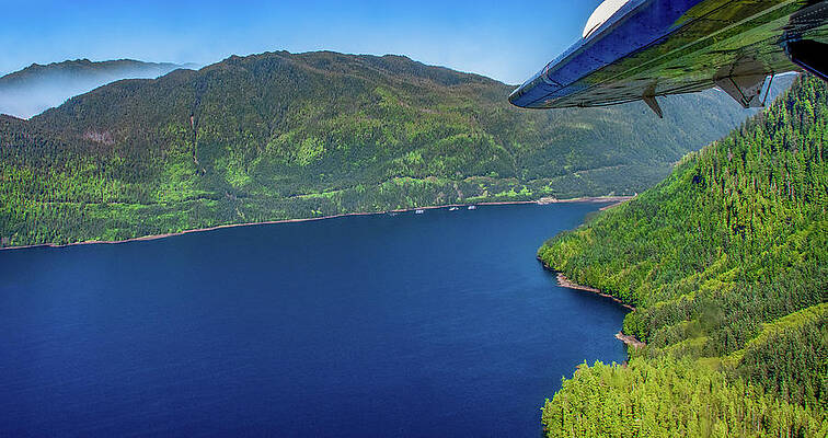 Natural Photograph - Up In The Air Above Alaska by Marcy Wielfaert