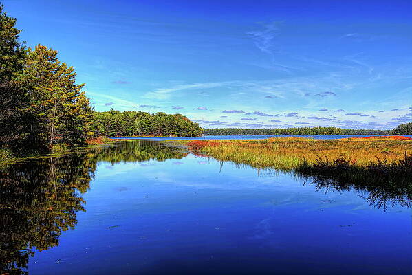 Wild Photograph - Upper Buckatabon Lake In Fall by Dale Kauzlaric