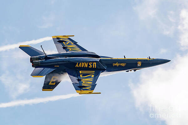 Wall Art featuring the photograph Upside Down Blue Angel by Jeff Saunders