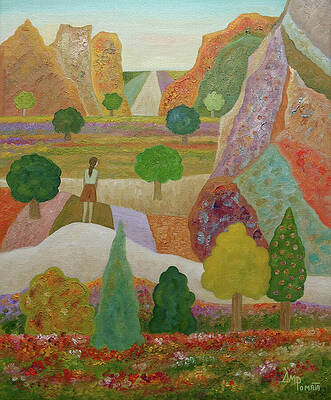 Wall Art featuring the painting Standing Still by Angeles M Pomata