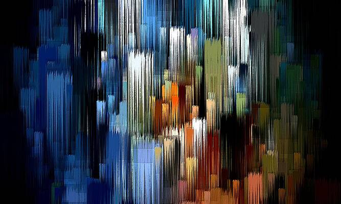 Geometric Digital Art - Urban Brush by David Manlove