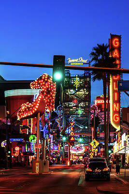 Las Vegas Photograph - Urban Nightlife Downtown Las Vegas by Tatiana Travelways