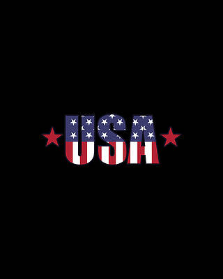 Usa Wall Art featuring the digital art USA Patriotic by Flippin Sweet Gear