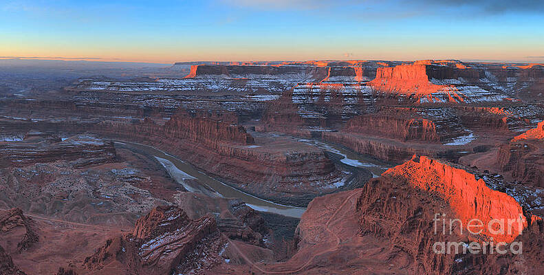 Utah Photograph - Utah Canyons Winter Sunrise Glow by Adam Jewell