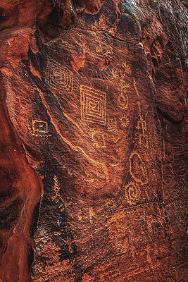 Alien Photograph - V Bar V Petroglyphs 2, Arizona - Vertical by Abbie Warnock