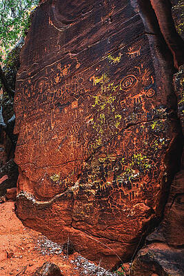 Alien Photograph - V Bar V Petroglyphs, Arizona - Vertical by Abbie Warnock