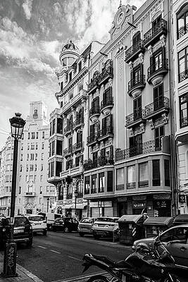 Vibrant Photograph - Valencia Street Scene by Francisco Ruiz Navas