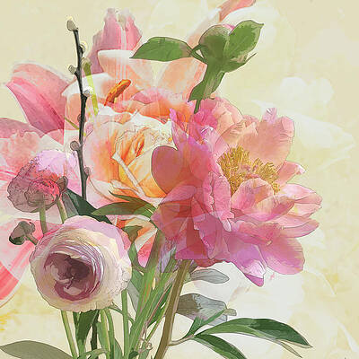 Flower Digital Art - Valentines Reverie by Gina Harrison