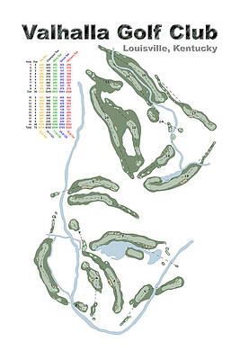 Golf Wall Art featuring the digital art Valhalla Golf Club by Flop Shot Studio