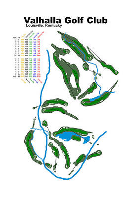 Golf Wall Art featuring the digital art Valhalla Golf Club by Flop Shot Studio