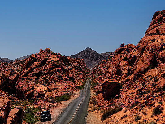Desert Road Through Red Rock Canyon Wall Art