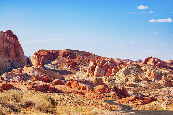 Wall Art featuring the photograph Valley Of Fire Rocky Landscape by Tatiana Travelways