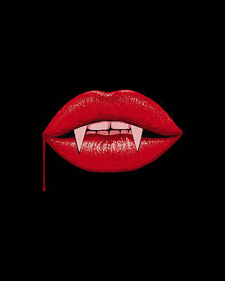 Lip Digital Art - Vampire Lips by Flippin Sweet Gear