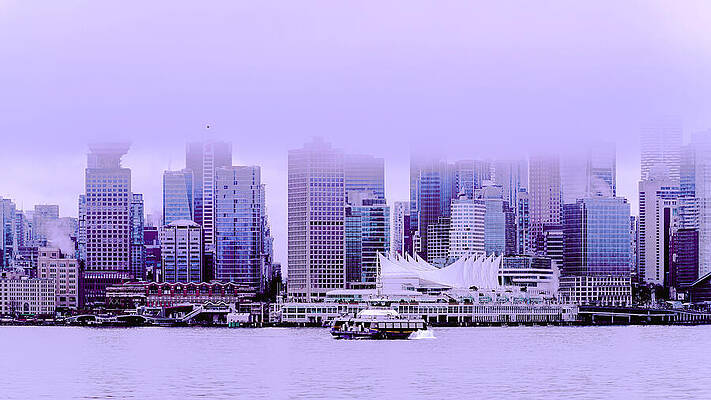Foggy Vancouver Skyline Photograph
