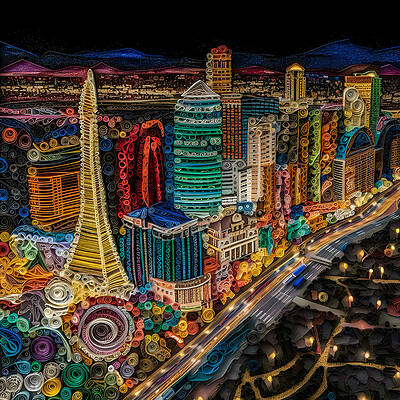 Digital Art - Vegas Baby by Paul Charles