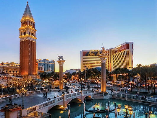 Las Vegas Photograph - Venetian Hotel Plaza, Las Vegas by Tatiana Travelways