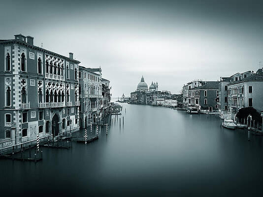 Water Photograph - Venice Canal Early Morning Calm Water by Printed View