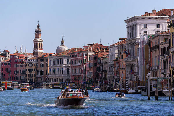 Wall Art featuring the photograph Venice Taxi Service by Andrew Lalchan