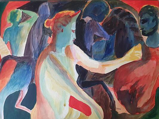 Wall Art featuring the painting Venus In The Mirror by Enrico Garff