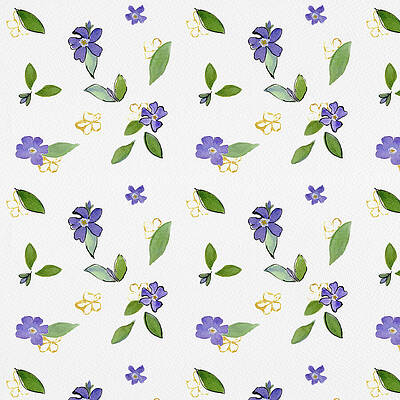 Pattern Mixed Media - Veri Periwinkle by Elizabeth Reich