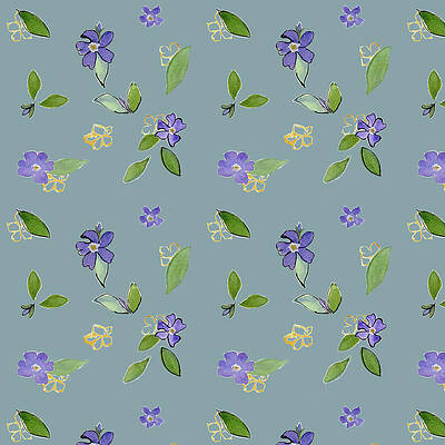 Pattern Mixed Media - Veri Periwinkle On Aqua-Green Gray by Elizabeth Reich