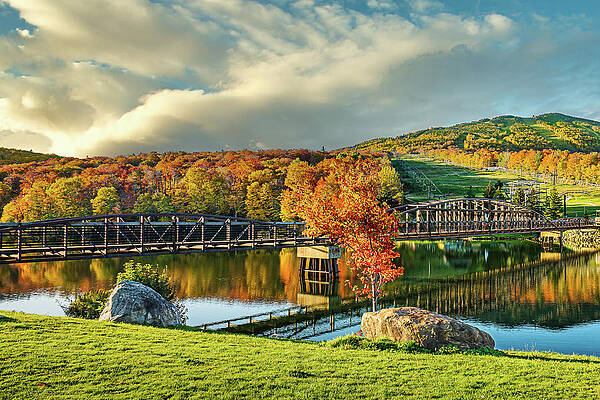 Vermont Photograph - Vermont Autumn At Killington Ski Area by Ron Long Ltd Photography
