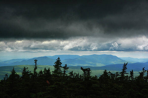 Vermont Green Mountains From Stratton Mountain Fire Tower Print